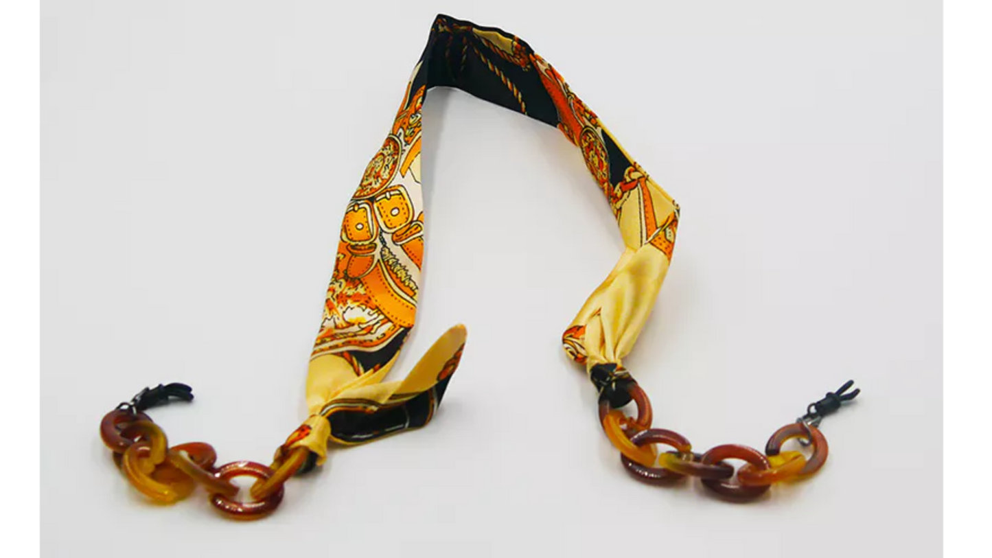 CHAINETTE FOULARD jaune